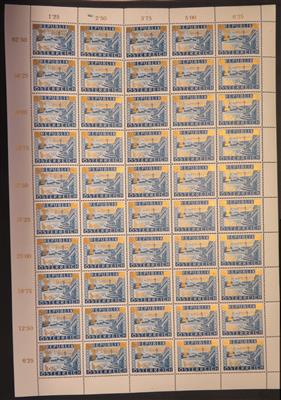 ** - Österr. Nr. 996 (60 Jahre Gewerkschaftsbewegung) - 3 Bögen jeweils mit Plattenf. "Retuschierter Schlangenkopf", - Stamps and Postcards