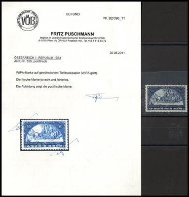 ** - Österr. - WIPA glatt, - Briefmarken und Ansichtskarten