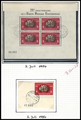 gestempelt/*/**/Poststück - Sammlung Ungarn ca. 1871/1982 u.a. mit Bl. Nr.18A gestempelt, - Briefmarken und Ansichtskarten