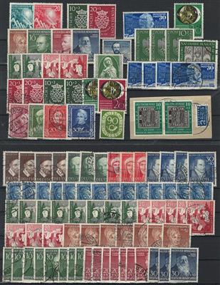 **/*/gestempelt - Lagerbestand BRD ca. 1949/1985, - Briefmarken und Ansichtskarten