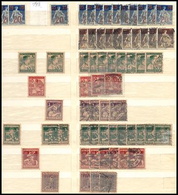 gestempelt/*/**/(*) - Lagerbestand Schweiz ca. 1906/1947, - Známky a pohlednice