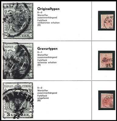 gestempelt - Österr. - Ausg. 1850 - so genannte "Huber-Tafeln", - Stamps and Postcards