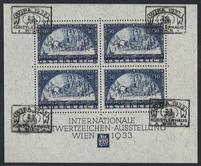 gestempelt - Österr. - WIPABLOCK (127:104) mit 4 dekorativ Plazierten Künstlerhaus - Sonderstempeln (UB "a"), - Briefmarken und Ansichtskarten