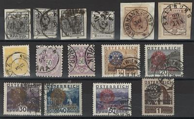gestempelt/*/(*) - Partie Österr. meist Monarchie, - Briefmarken und Ansichtskarten