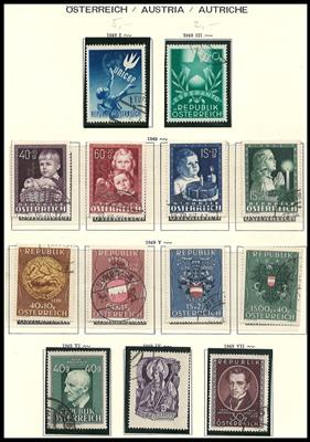 gestempelt - Sammlung Österr. 1945/1986, - Briefmarken und Ansichtskarten