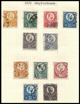 */gestempelt - Sammlung Ungarn 1871/1945, - Stamps and Postcards