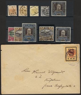 gestempelt/*/(*)/Briefstück/Poststück - Sammlung Österr. Monarchie ab 1850 u.a. mit 2K/10K aus 1910 nachgumm., - Briefmarken und Ansichtskarten
