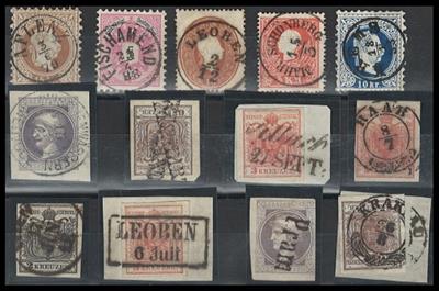 gestempelt/Briefstück - Partie Österr. ab Monarchie, - Stamps and Postcards