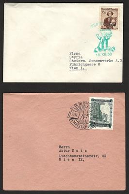 Poststück - Kl. Partie Christkindl 1950/58 u.a. mit 18.12. 1950, - Briefmarken und Ansichtskarten