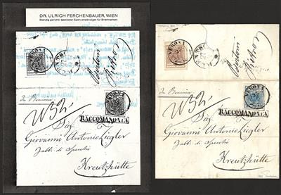 Poststück - Lombardei Nr. 5HIII + rückseitig - Francobolli e Cartoline
