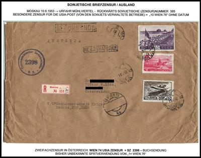 Poststück - Österr. - Kl. Partie Poststücke über die Sowjetische Zensur in Österreich, - Známky a pohlednice
