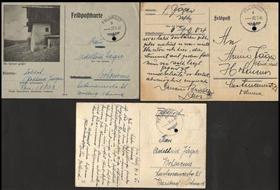 Poststück - Reichh. Feldpostkorrespondenz (mit Inhalt) ab 1939, - Briefmarken und Ansichtskarten