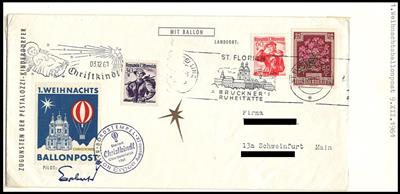 Poststück - Reichh. Sammlung Weihnachsballonpost 1961/1990 u.a. mit Nr. 1 (2), - Známky a pohlednice