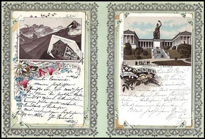Sammlung Ansichtskarten, - Známky a pohlednice