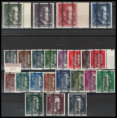 ** - Österr. 1945 - Grazer (die Markwerte mager), - Briefmarken und Ansichtskarten