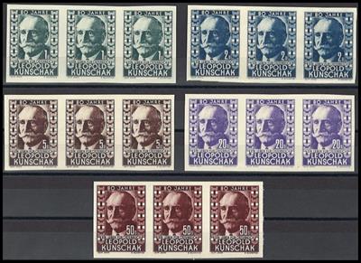 (*) - Österr. - Leopold Kunschak Vignetten aus 1951, - Stamps and postcards