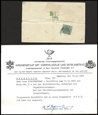 gestempelt/*/Briefstück - Kl. Partie Kirchenstaat mit etwas Italien, - Stamps and postcards