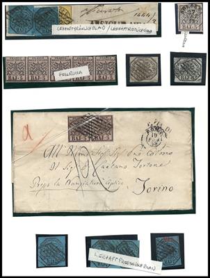 gestempelt/*/**/Briefstück/Poststück - Italien - Kirchenstaat 1852/1869, - Francobolli e cartoline