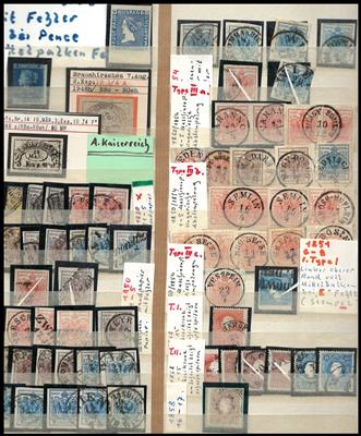 gestempelt - Großer Bestand Österr. 1850/in die Euro-Zeit, - Stamps and postcards