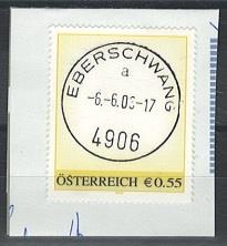 gestempelt - Österr. 2003 - PM der Auftragsnummer 245974 UNBEDRUCKT aus dem einzig existierendem Bogen der Lieferung, - Francobolli e cartoline