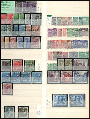 gestempelt - Partie Berlin ab Dubl. rot/schwarz, - Stamps and postcards