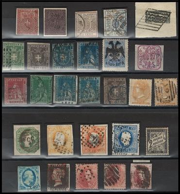 gestempelt/*/(*) - Partie meist älteres Europa mit Altitalien - Portugal - Belgien etc., - Stamps and postcards