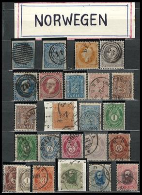 gestempelt/*/** - Sammlung Norwegen ab 1855, - Stamps and postcards