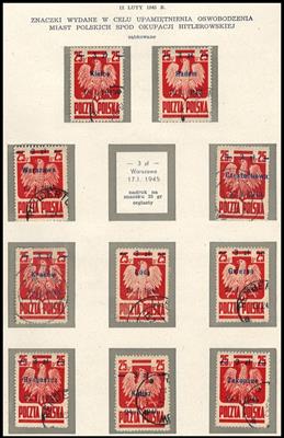 gestempelt/**/* - Sammlung Polen 1945/1955, - Briefmarken und Ansichtskarten