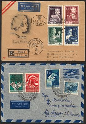 Poststück/Briefstück - Österr. - Partie FDCs - Ersttagsbelege und Poststücke ab 1945, - Francobolli e cartoline