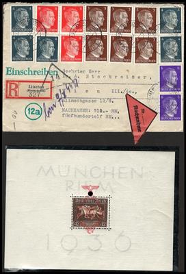 Poststück/Briefstück/** - Partie Poststücke D.Reich u. a mit Telegrammen, - Briefmarken und Ansichtskarten