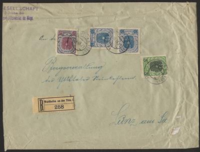 Poststück/Briefstück - Partie Poststücke Österr. I. Rep. meist Inflation, - Briefmarken und Ansichtskarten