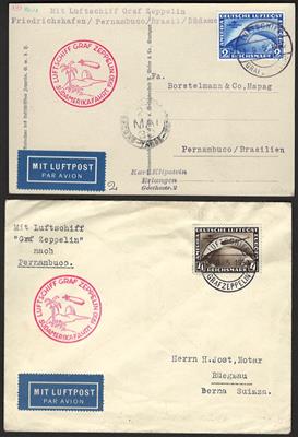 Poststück - D.Reich Nr. 438/39 (Südamerikafahrt) mit - Briefmarken und Ansichtskarten