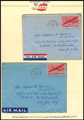 Poststück - Frühe US-Feldpost aus oder nach SALZBURG 1945, - Francobolli e cartoline