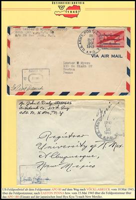 Poststück - Frühe US-Feldpost in Oberösterreich 1945 APO 26 RIED, - Briefmarken und Ansichtskarten