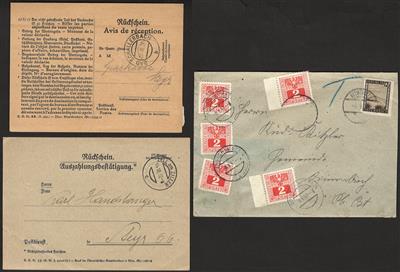 Poststück - Österr. 1863/1965 34 div. meist Nachportobelege, - Briefmarken und Ansichtskarten