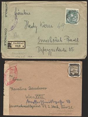Poststück - Österr. 1945 Einschreibebrief - Stamps and postcards