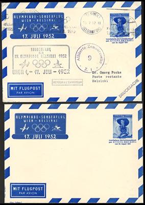 Poststück - Österr. - Privataerogramm Schneiderbauer Nr. 5 (siehe Seite 260) - gelaufen und ungelaufen, - Francobolli e cartoline