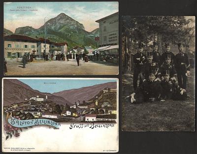 Poststück - Partie AK Italien u.a. mit Pontebba - Bellinzona - Udine - Riccione - Rovigo - Tarvis Nervi etc., - Stamps and postcards