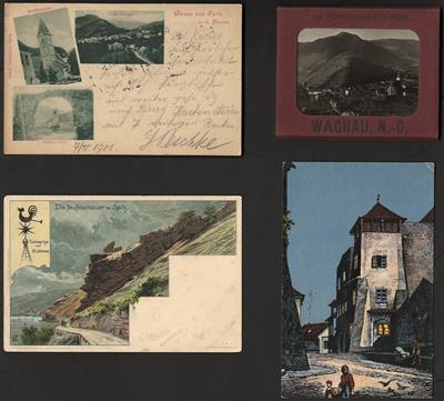 Poststück - Partie AK Wachau u.a. mit Spitz - Krems - Dürnstein - Aggstein, - Briefmarken und Ansichtskarten