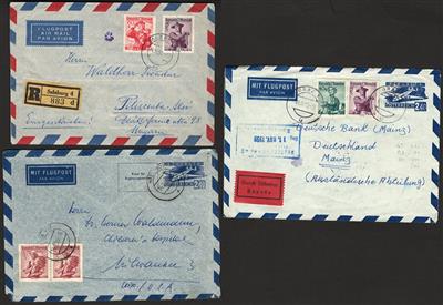 Poststück - Partie Auslandspost Trachten II, - Briefmarken und Ansichtskarten