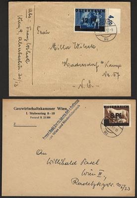 Poststück - Partie Belege Österr. ab 1945, - Briefmarken und Ansichtskarten