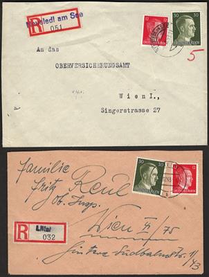 Poststück - Partie Ostmarkbelege (ohne Wien), - Briefmarken und Ansichtskarten