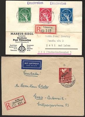 Poststück - Partie Poststücke Berlin ab 1948, - Stamps and postcards