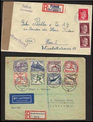 Poststück - Reichh. Partie Belege 3. Reich, - Francobolli e cartoline