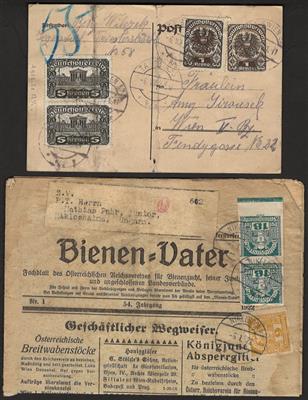 Poststück - Reichh. Partie Belege Deutschösterr., - Francobolli e cartoline