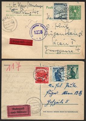 Poststück - Reichh. Partie Ganzsachen Österr. ab 1946, - Briefmarken und Ansichtskarten