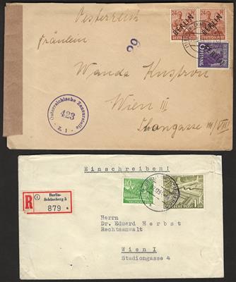 Poststück - Reichh. Sammlung Bedarfspost Berlin vorwiegend nach Österreich, - Francobolli e cartoline