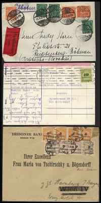 Poststück - Reichh. Sammlung Belege D. reich 1879/ca. 1934, - Briefmarken und Ansichtskarten