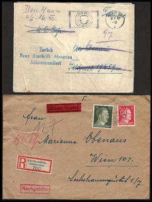 Poststück - Spezialsammlung D. Marine II. WK mit viel Dokumentarmaterial, - Stamps and postcards