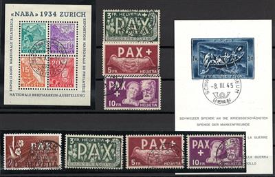 .gestempelt/Briefstück/Poststück - Sammlung Schweiz ca. 1850/1948, - Známky
